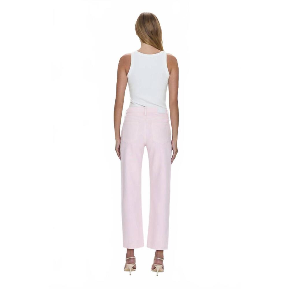 NEW PISTOLA lexi mid rise bowed leg jeans in blush - Picture 3 of 5